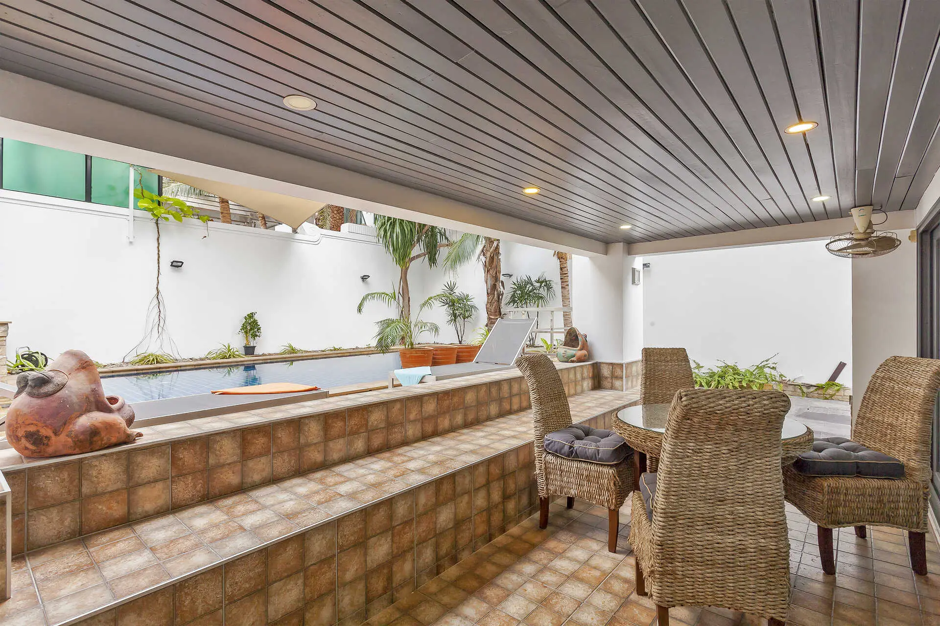 Poolside Shaded Seating